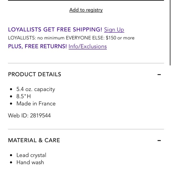 Bacccarat Massena Glass Champagne Flute NWT(8 available) - Picture 4 of 9